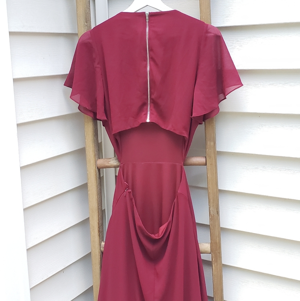 Lulu's Garden Bliss Burgundy Cutout Maxi Dress - Picture 8 of 9